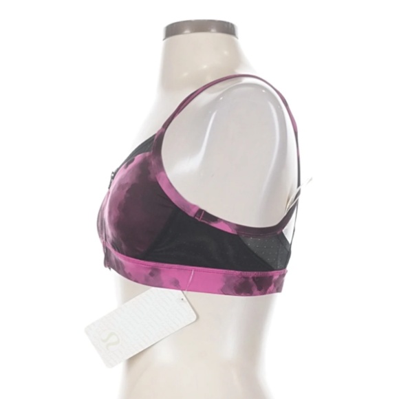 Lululemon Zip-Front Sports Bra Size 4 Pink Purple Strappy Back NWT - Picture 3 of 5